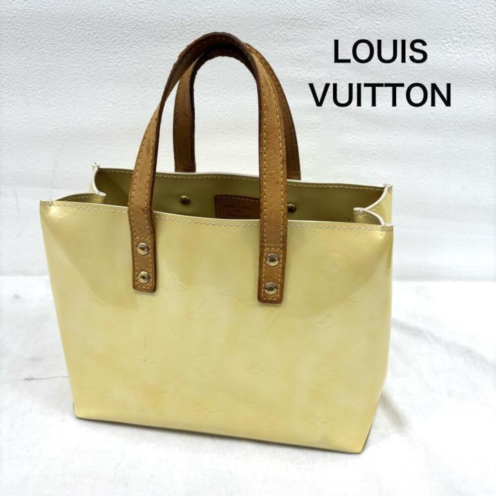 Louis Vuitton Reade Vernis Leather Tote Bag Yellow Brown